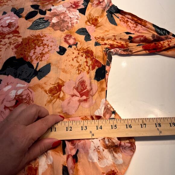 Anthropologie Jaase Floral Long Sleeve Tiered Maxi Dress Small - Picture 11 of 11